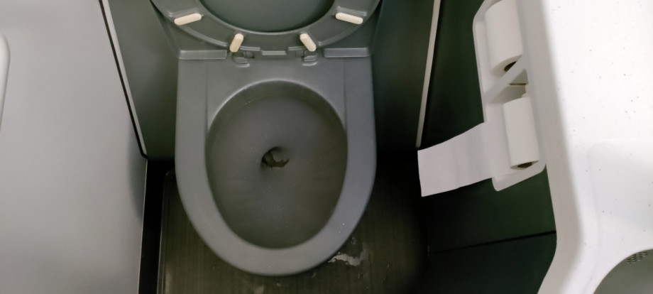 Туалет в A320-200 Vueling. Изображение 1