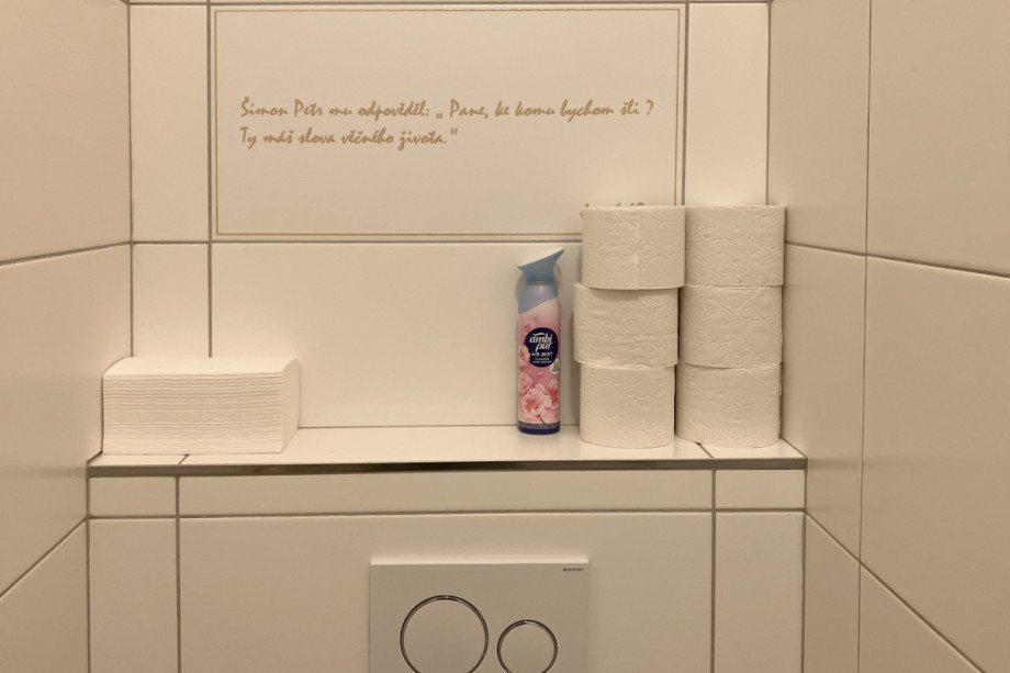 Туалет с цитатами из Евангелия. Изображение 4