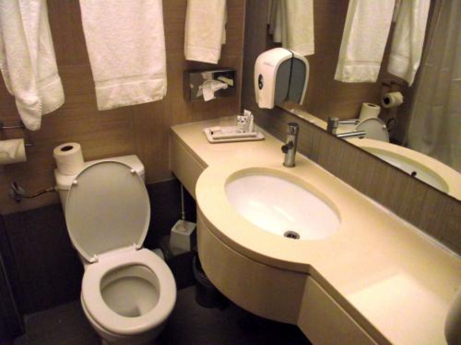 Туалет в номере гостиницы Blue Bay. Изображение 1