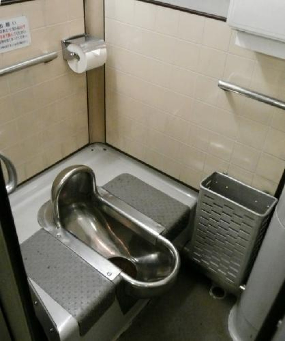 Туалет в японском поезде Ginga. Изображение 1