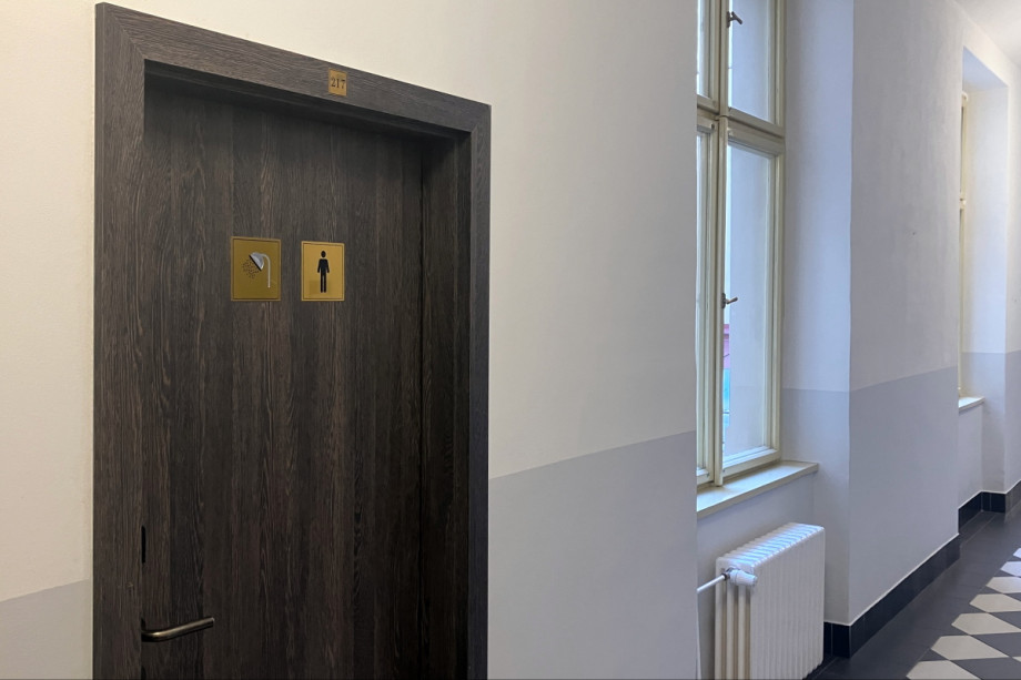 Туалет в Институте языковой и профессиональной подготовки Карлова университета. Изображение 1