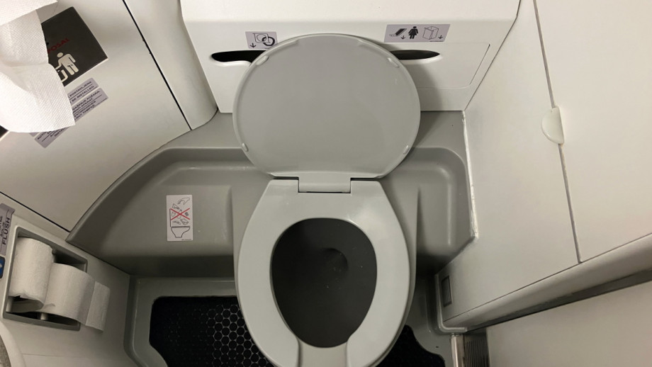 Туалет в ERJ-195 Air Serbia. Изображение 2
