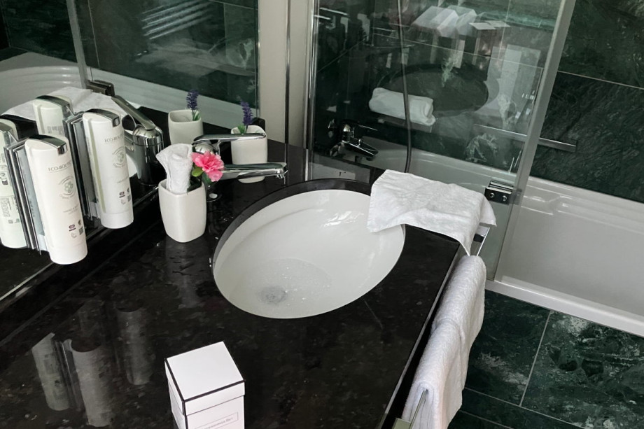 Ванная комната в номере Waldhotel Davos. Изображение 2