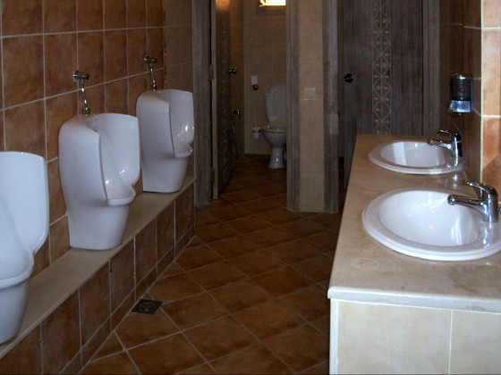 Туалет в холле отеля Ksar Jerid